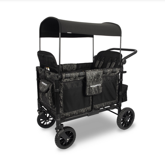 WonderFold W4 Luxe (W4S 2.0) (4 Seater) Stroller Wagon - Shadow Green Camo.