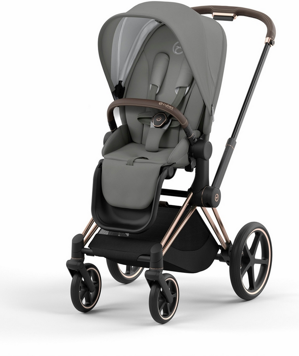 Cybex Priam 4 Stroller (One Box) - Rose Gold / Brown / Soho Grey