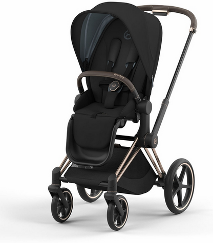 Cybex Priam 4 Stroller (One Box) - Rose Gold / Brown / Deep Black