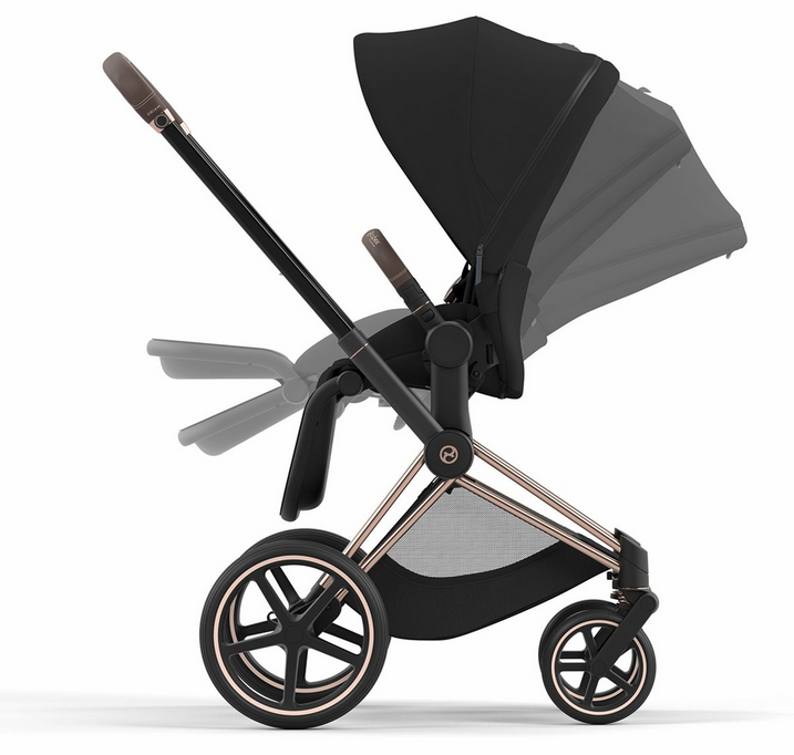 Cybex Priam 4 Stroller (One Box) - Rose Gold / Brown / Deep Black