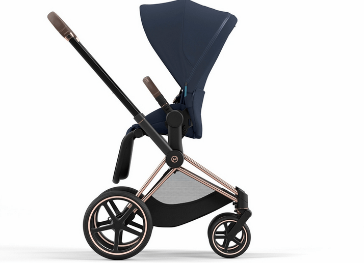 Cybex Priam 4 Stroller (One Box) - Rose Gold / Brown / Nautical Blue