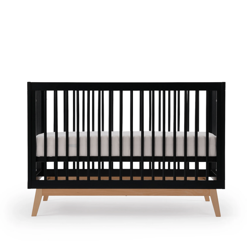 DaDaDa Soho 3-in-1 Convertible Crib - Black + Natural