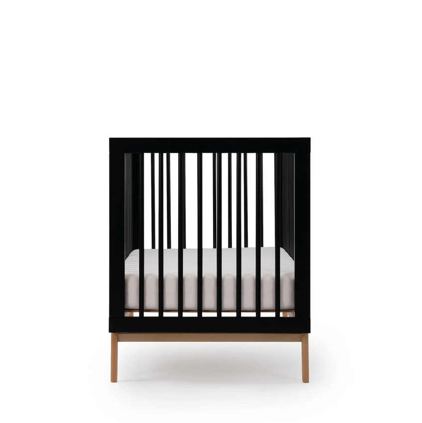 DaDaDa Soho 3-in-1 Convertible Crib - Black + Natural