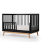 DaDaDa Soho 3-in-1 Convertible Crib - Black + Natural