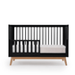 DaDaDa Soho 3-in-1 Convertible Crib - Black + Natural