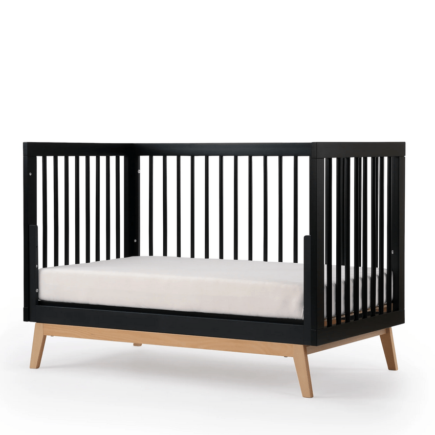 DaDaDa Soho 3-in-1 Convertible Crib - Black + Natural