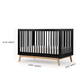 DaDaDa Soho 3-in-1 Convertible Crib - Black + Natural