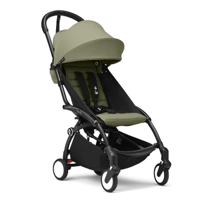 Stokke YOYO3 Ultra Compact 6+ Stroller (One Box) - Black / Olive - Traveling Tikes 