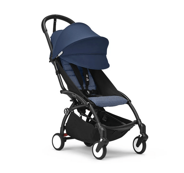 Stokke YOYO3 Ultra Compact 6+ Stroller (One Box) - Black / Air France Blue - Traveling Tikes 