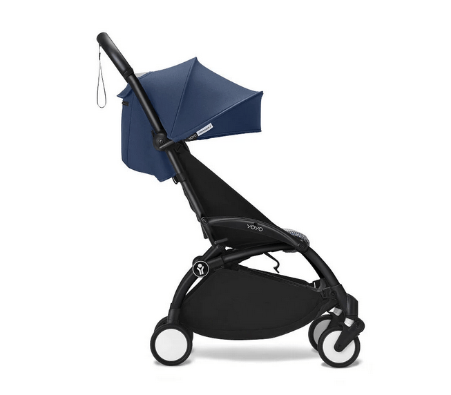 Stokke YOYO3 Ultra Compact 6+ Stroller (One Box) - Black / Air France Blue - Traveling Tikes 