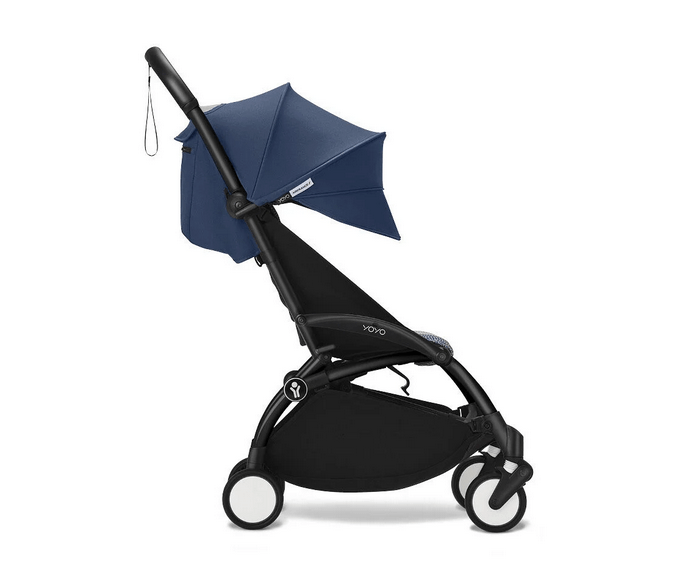 Stokke YOYO3 Ultra Compact 6+ Stroller (One Box) - Black / Air France Blue - Traveling Tikes 