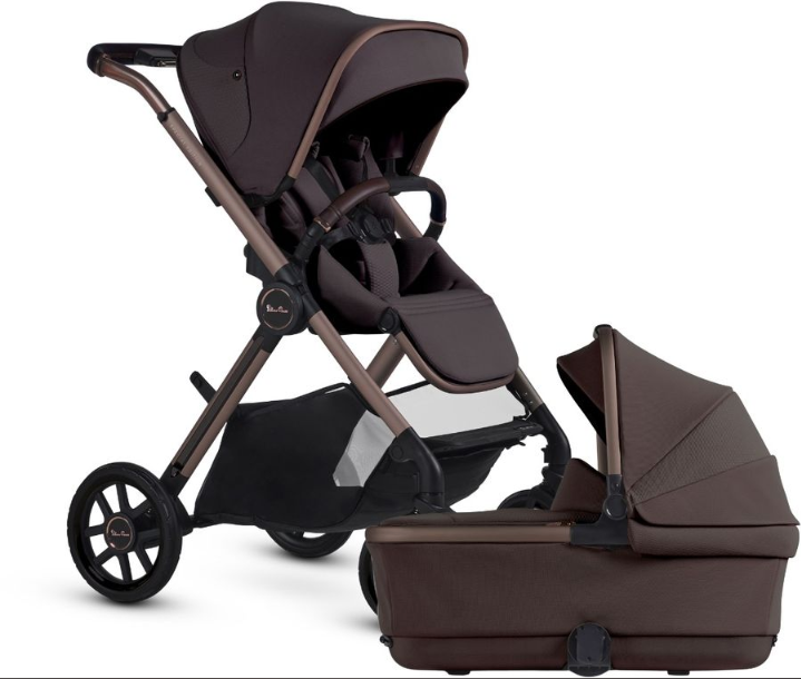 Silver Cross Reef 2 Stroller + Folding Bassinet Bundle - Ganache