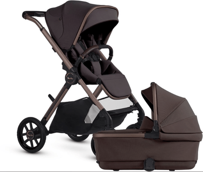 Silver Cross Reef 2 Stroller + Folding Bassinet Bundle - Ganache SX2312-GNUC-SX2311-GNUC