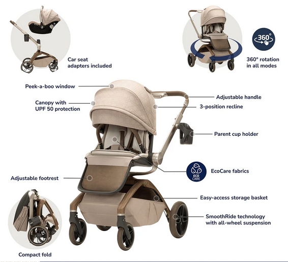 Maxi-Cosi Tana 360 Rotating Modular Stroller - Natural Heritage