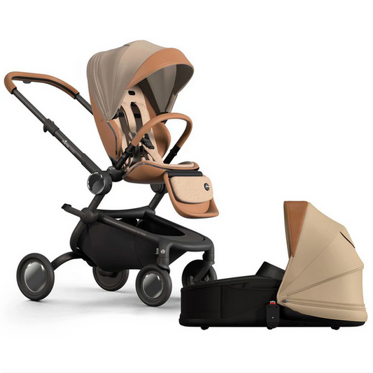 Mima Creo Stroller + Bassinet Bundle - Mocha Cream / Black A513-01611CM-AS501110-01