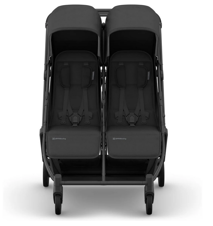 UPPAbaby Minu Duo Stroller - Jake - Charcoal | Carbon Frame | Black Leather