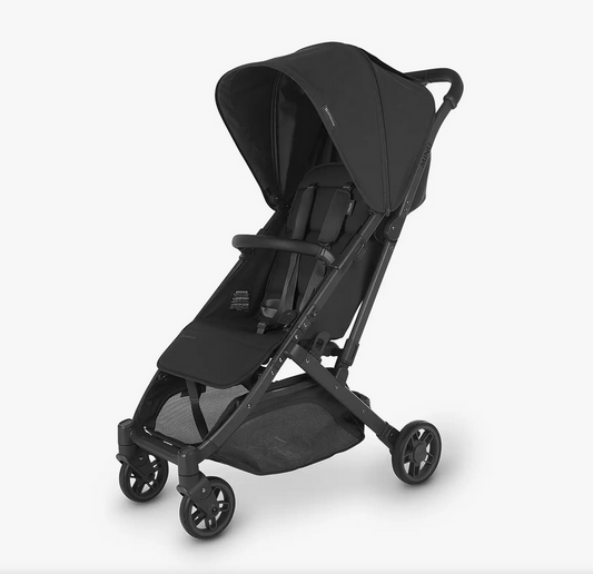 UPPAbaby MINU V2 Compact Stroller - Jake (Charcoal / Carbon / Black Leather) 0802-MIN-US-JKE