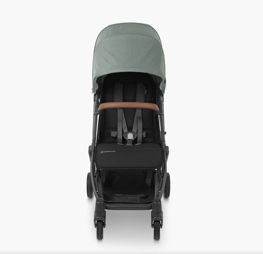 UPPAbaby MINU V2 Compact Stroller - Gwen (Green Melange / Carbon / Saddle Leather)