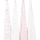 Aden and Anais Organic Cotton Swaddles 4 Pack - Heart Breaker