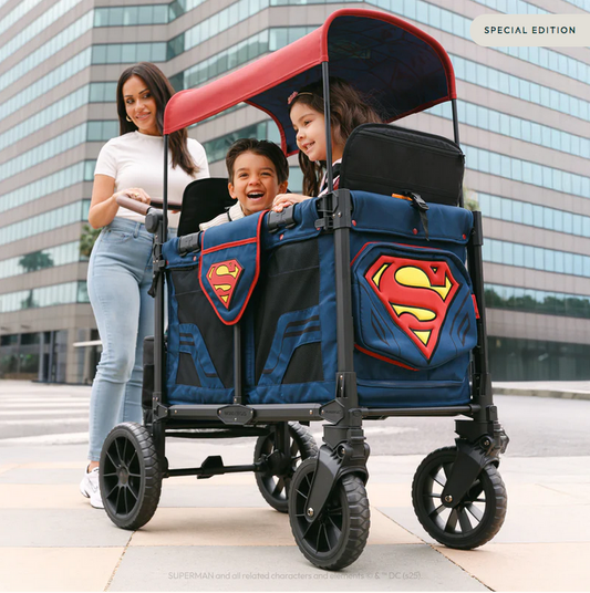 Wonderfold Superman Double Stroller Wagon (2 Seater)