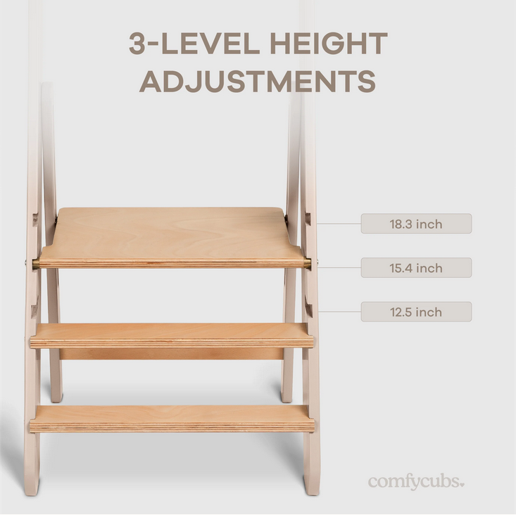 Comfy Kids Kids Step Stool for Ages 3+ in Blush