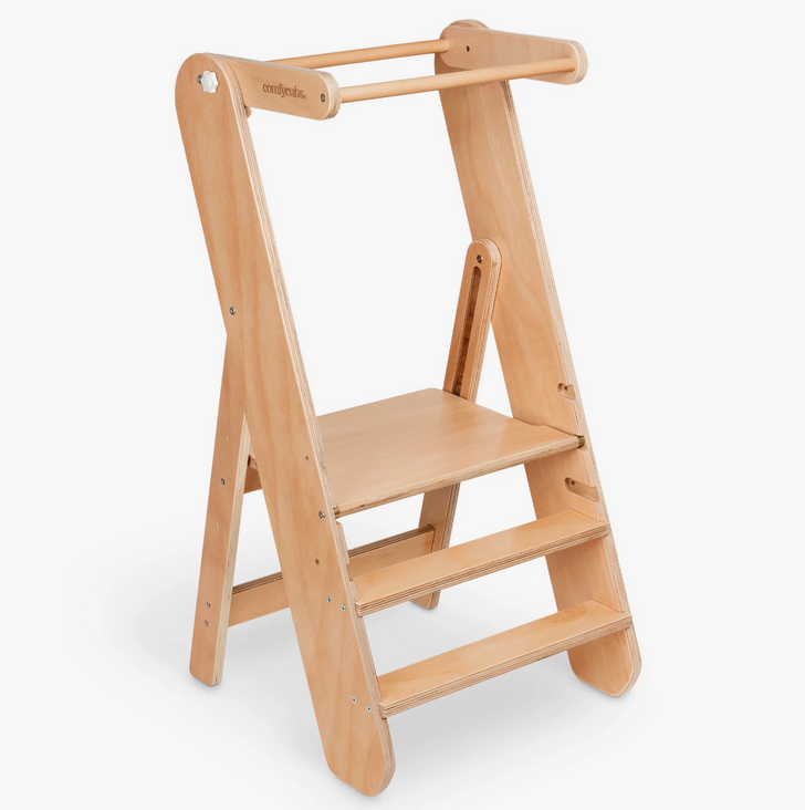 Comfy Kids Kids Step Stool for Ages 3+ in Natural Wood