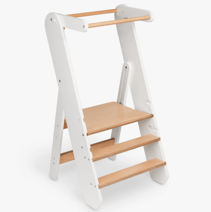 Comfy Kids Kids Step Stool for Ages 3+ in White