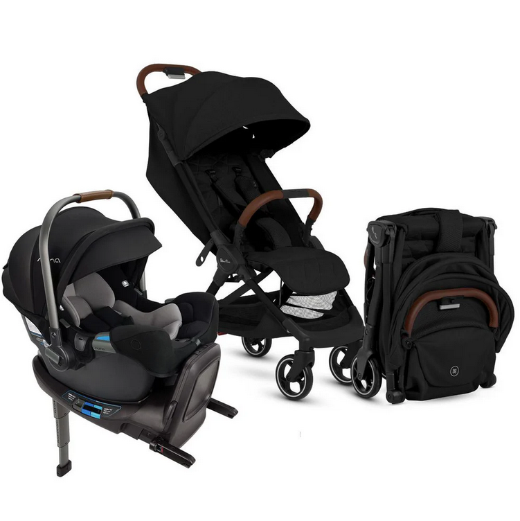Silver Cross Clic Compact Stroller + Nuna PIPA RX Travel System Bundle - Black / Caviar SX2334-BKUC-CF12508609CVR