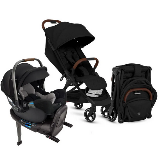 Silver Cross Clic Compact Stroller + Nuna PIPA RX Travel System Bundle - Black / Caviar SX2334-BKUC-CF12508609CVR