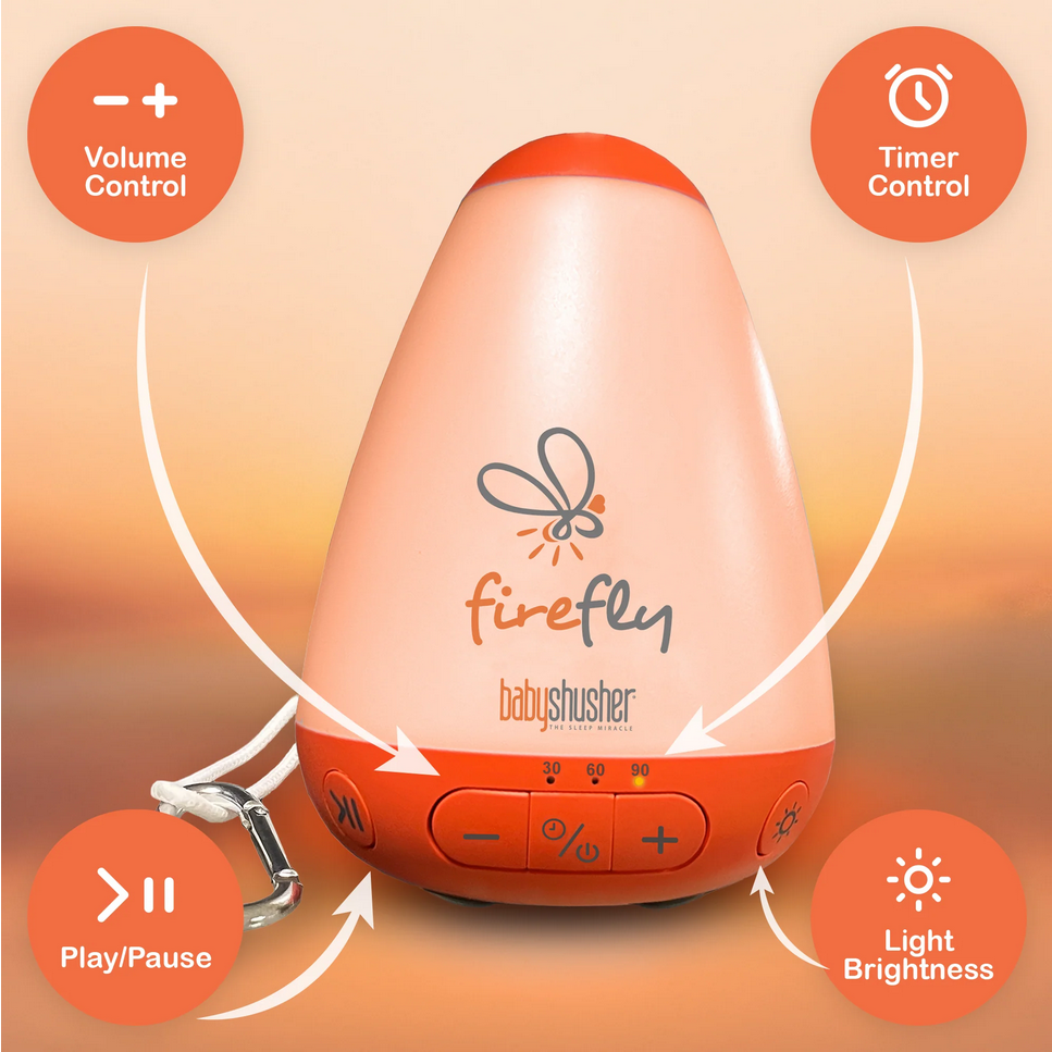 Shusher Firefly Rechargeable Baby Sleep Soother - Portable Sound Machine