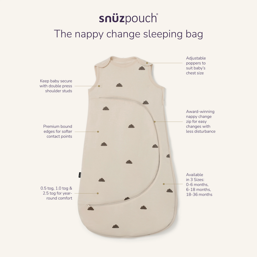 SnuzPouch Sleeping Bag 0-6M - Sand Cloud