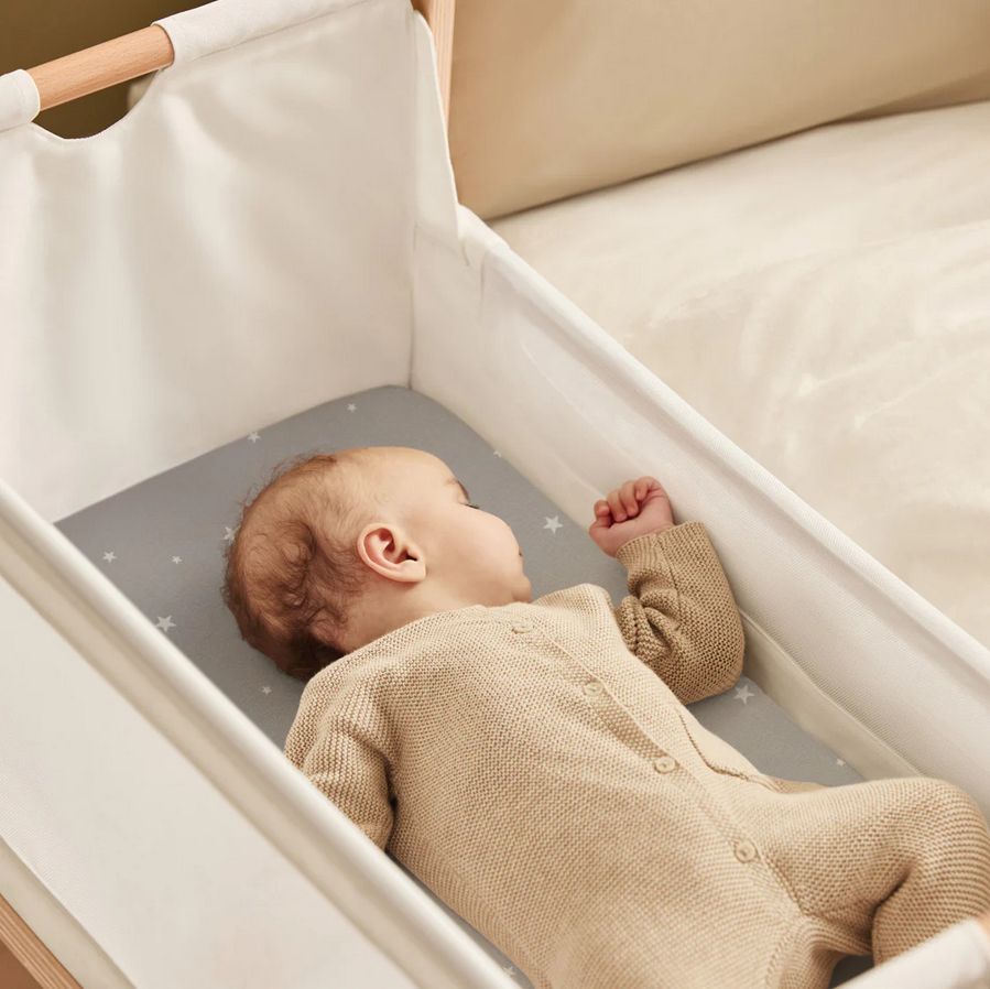 Snuz Bassinet 2 Pack Fitted Sheets - Gray Star