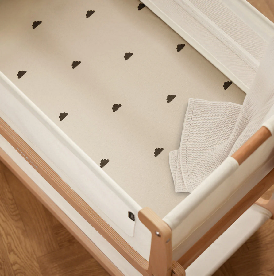 Snuz Bassinet 2 Pack Fitted Sheets - Sand Cloud