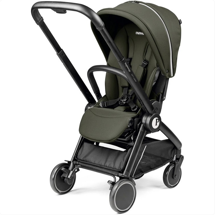 Peg Perego City Loop Stroller Bundle - Black / Metal
