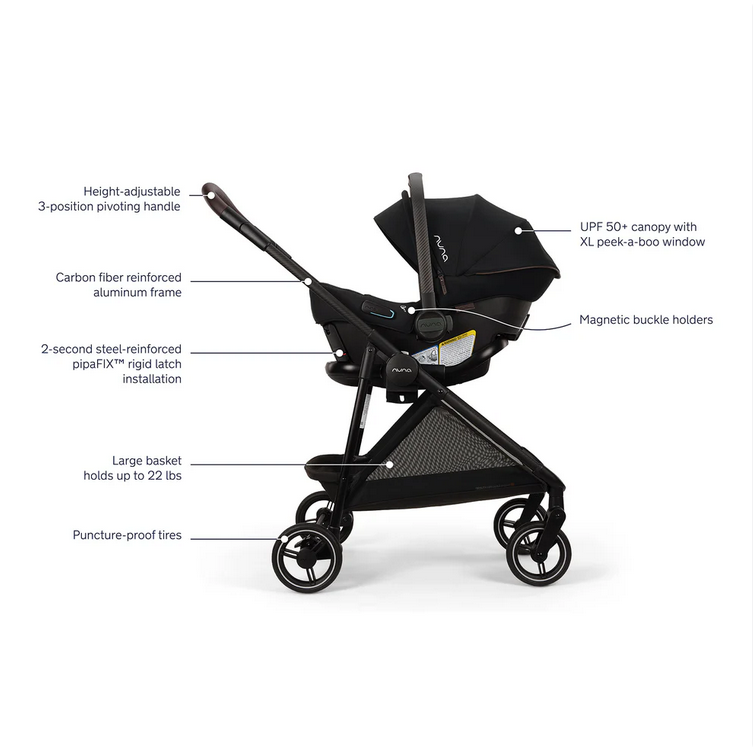 Nuna PIPA urbn Flex Travel System Bundle - Caviar