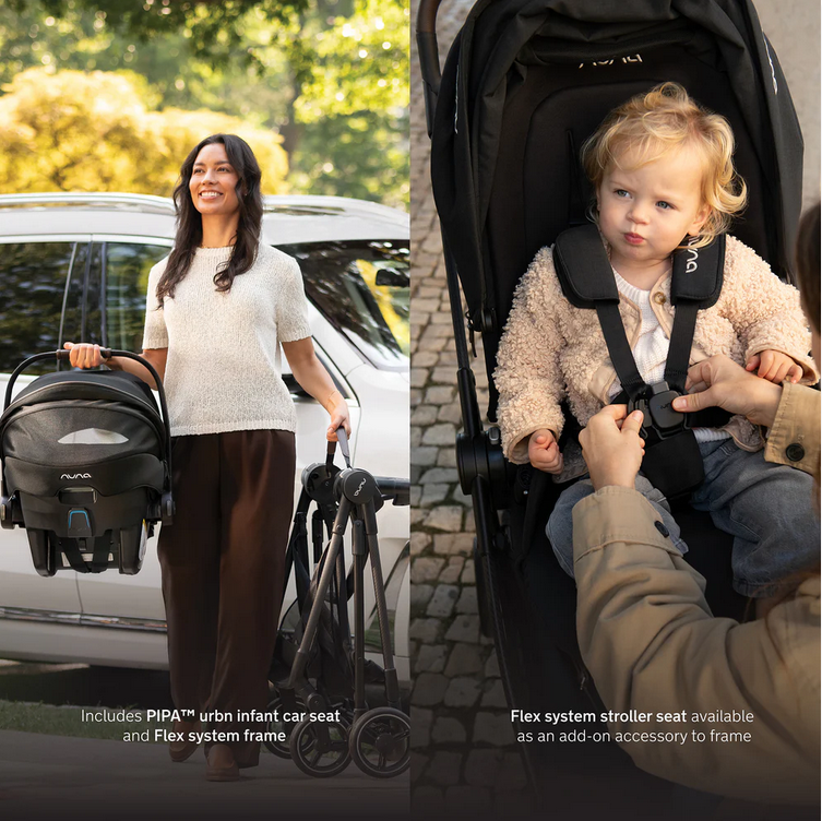 Nuna PIPA urbn Flex Travel System Bundle - Caviar
