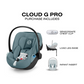 Cybex Cloud G Pro Comfort Extend Infant Car Seat - Stormy Blue
