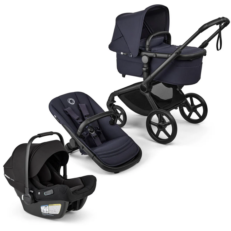 Bugaboo Fox 5 Renew + Turtle Air Shield Travel System Bundle - Black / Deep Indigo / Deep Indigo 100051149-400016001
