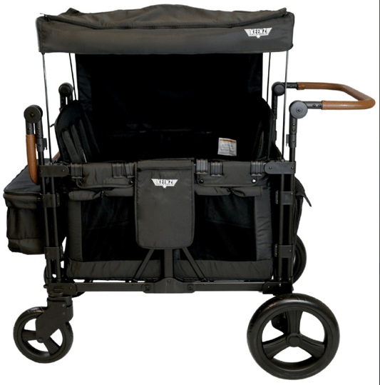 Keenz XC Luxury Comfort (2 Seater) Stroller Wagon - Black - Traveling Tikes 