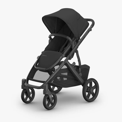 UPPAbaby Vista V3 Stroller - Jake - Charcoal | Carbon Frame | Black Leather