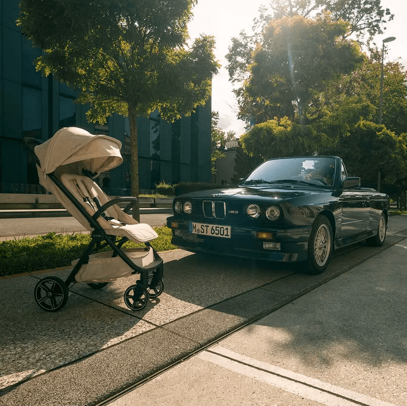 Nuna x BMW TRVL LX Self-Folding Compact Stroller - Mica