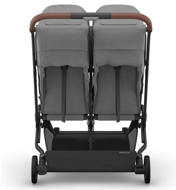 UPPAbaby Minu Duo Stroller - Greyson - Charcoal Mélange | Carbon Frame | Saddle Leather