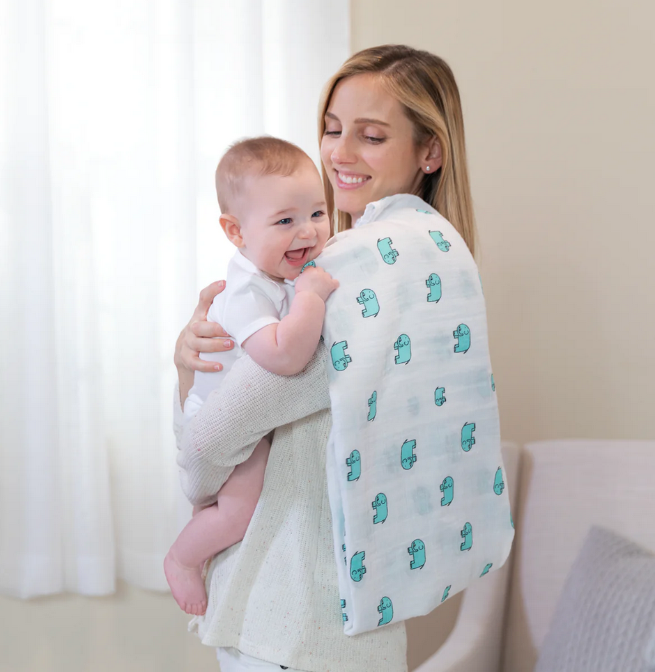 Aden and Anais Organic Cotton Swaddles 4 Pack - Jungle Jam