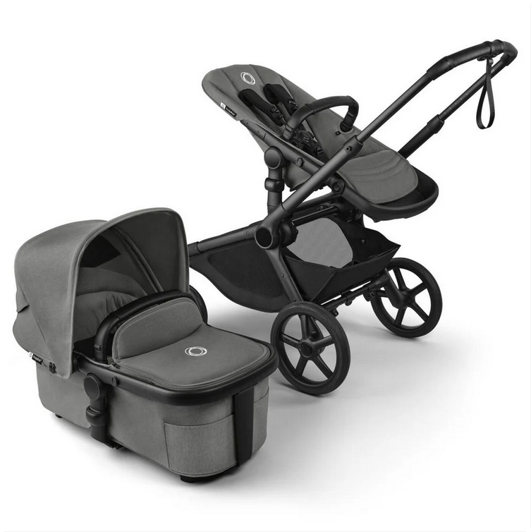 Bugaboo Kangaroo Complete - Black/Moon Grey-Moon Grey 100280033