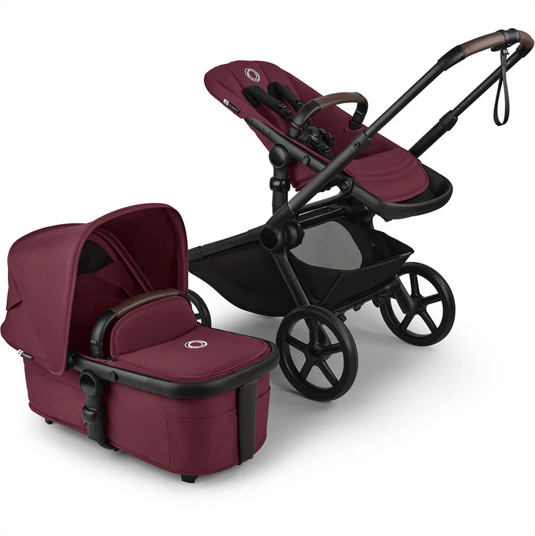 Bugaboo Kangaroo Complete - Black/Dark Cherry-Dark Cherry 100280024