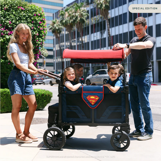 Wonderfold Superman Quad Stroller Wagon (4-Seater)