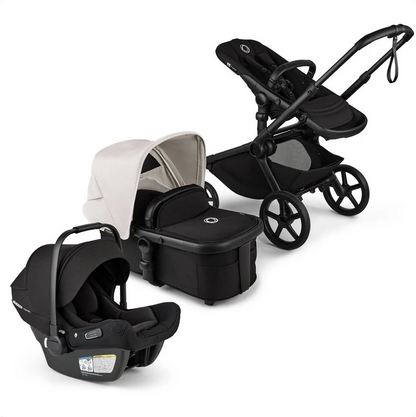 Bugaboo Kangaroo Complete + Turtle Air Shield By Nuna Travel System Bundle - Black / Midnight Black / Misty White / Black (Copy) 100280019-400016001