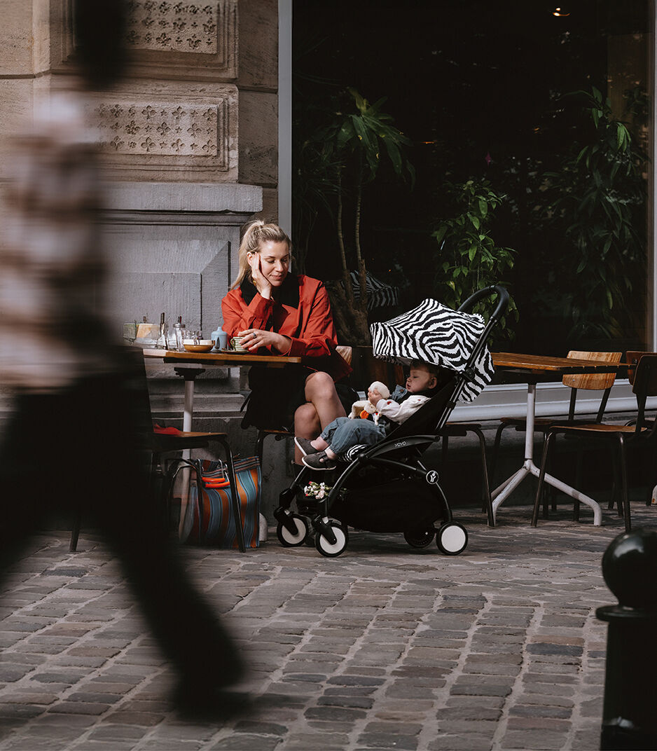 Stokke YOYO3 Ultra Compact 6+ Stroller (One Box) - Black / Zebra (Wild Collection)