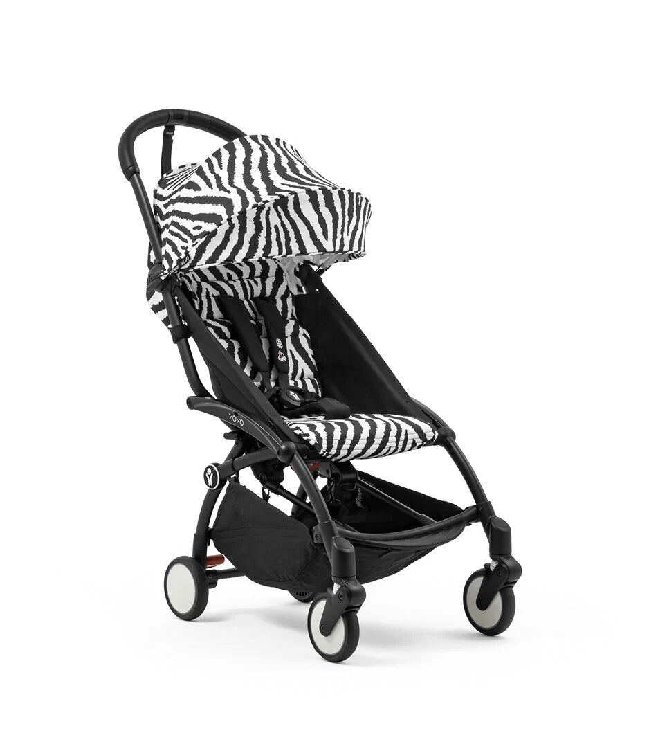 Stokke YOYO3 Ultra Compact 6+ Stroller (One Box) - Black / Zebra (Wild Collection) 654400