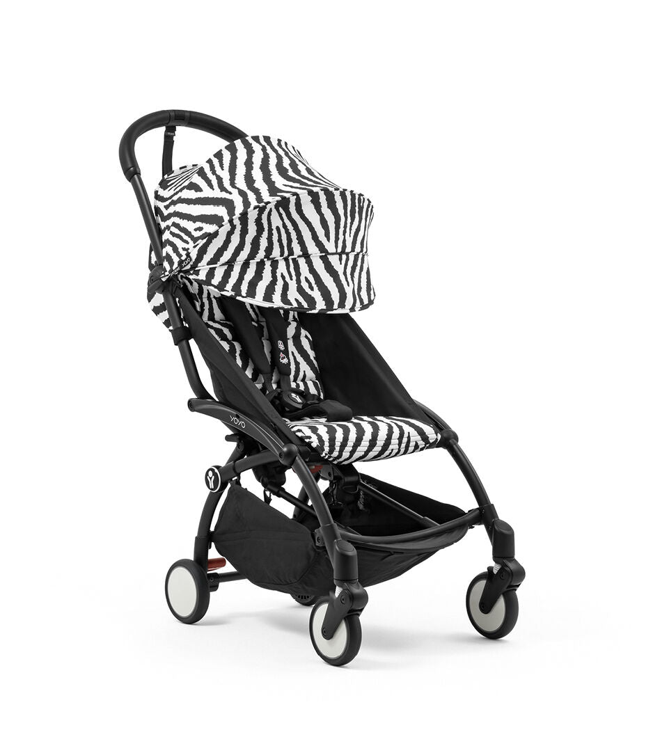 Stokke YOYO3 Ultra Compact 6+ Stroller (One Box) - Black / Zebra (Wild Collection)